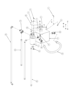 Hydro Pump Assembly Diagram and Parts List for M50-KHS 53AB5BBP750-23HP-OHV Cub Cadet Lawn Tractor